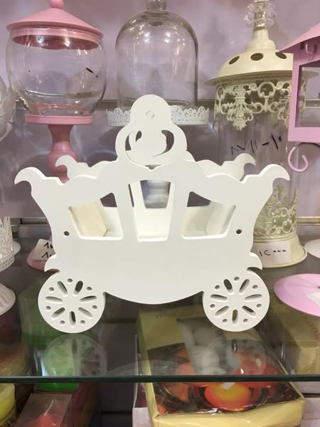 Laser Cut Wooden Flower Carriage Decorative Centerpiece