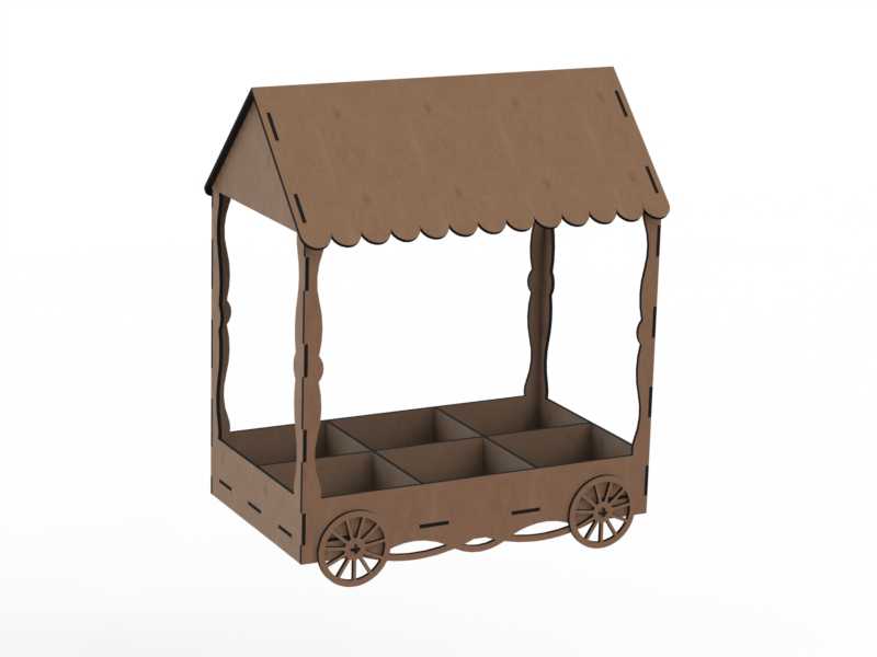 Laser Cut Wooden Sweet Treat Cart