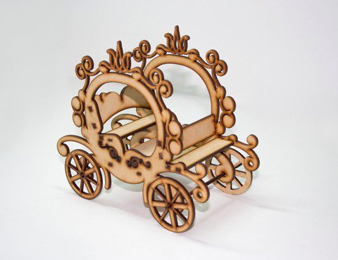 Laser Cut Flower Arrangement Carriage Table Decoration
