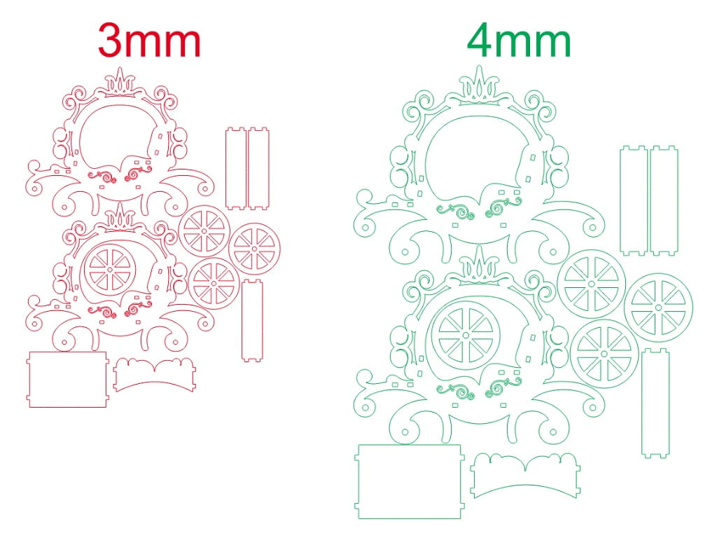 Laser Cut Flower Arrangement Carriage Table Decoration
