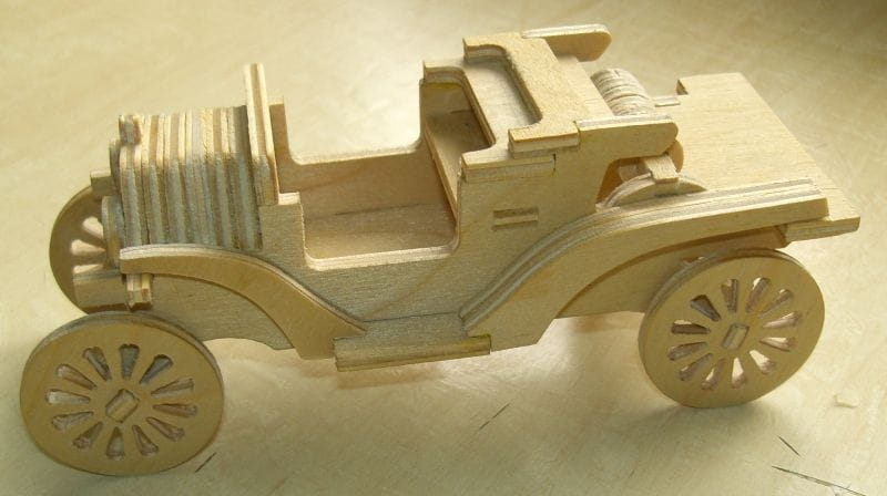 Laser Cut Ford T Model 3D Puzzle Toy Car