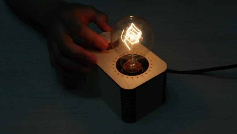 Laser Cut Edison Dimmer Switch Lamp