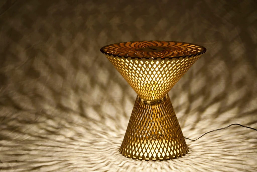 Laser Cut Kerf Table Lamp