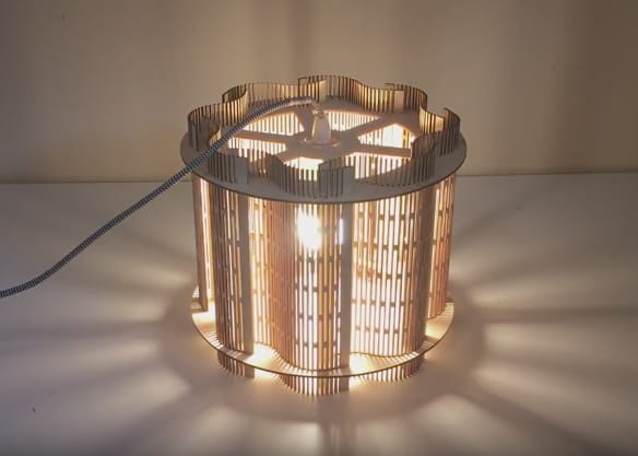 Laser Cut Living Hinge Lampshade