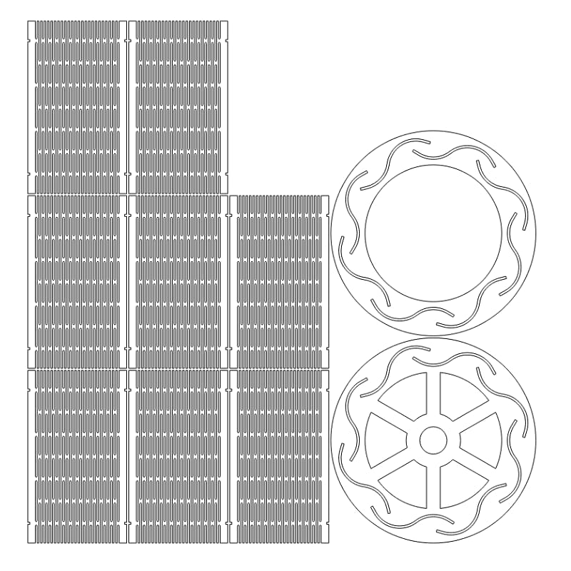 Laser Cut Living Hinge Lampshade