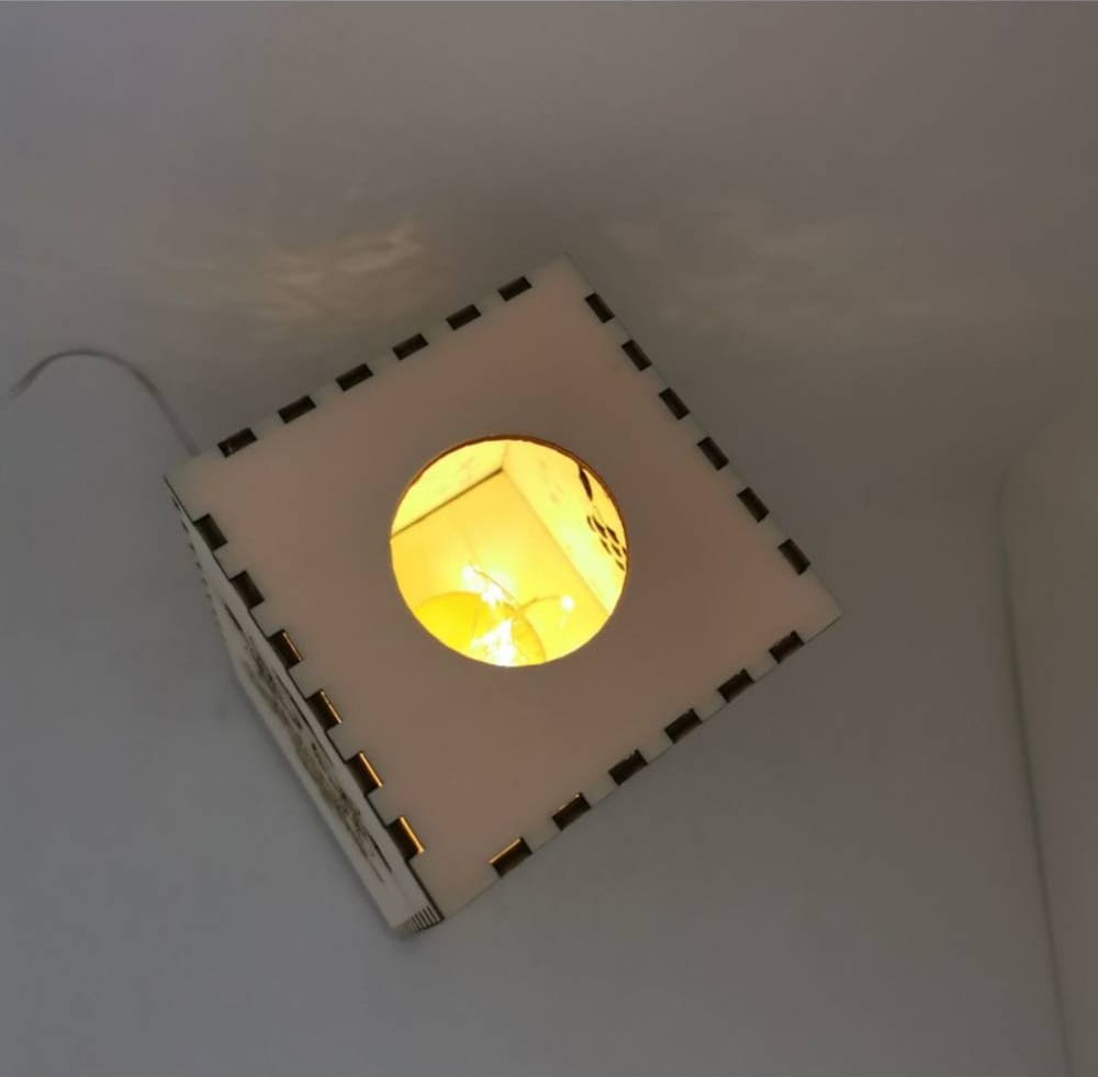 Laser Cut Wooden Cat Light Box