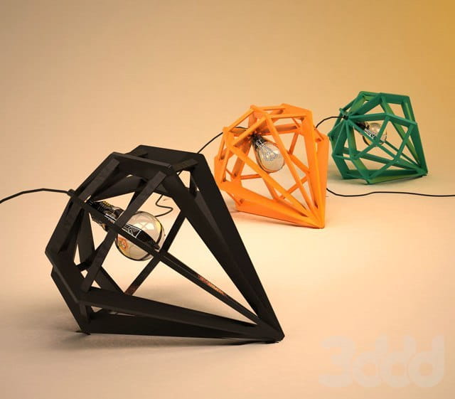 Laser Cut Diamond Shaped Wooden Lampshade