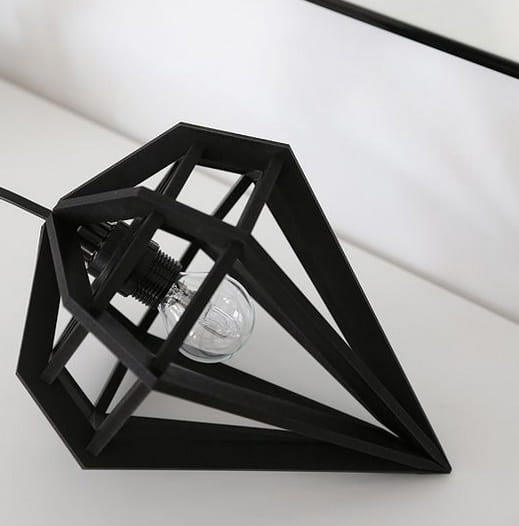 Laser Cut Diamond Shaped Wooden Lampshade