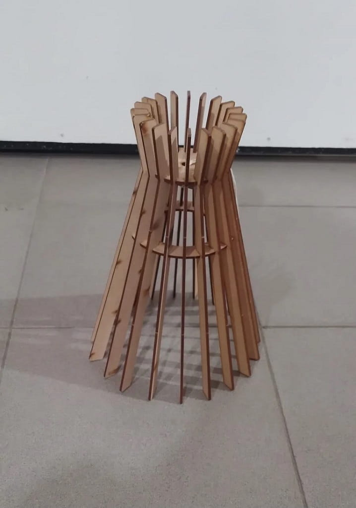 Laser Cut Decorative Wooden Lampshade