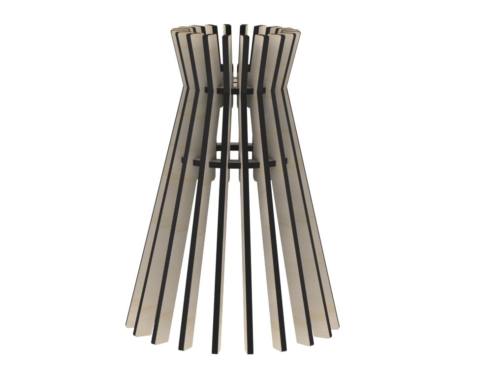 Laser Cut Decorative Wooden Lampshade