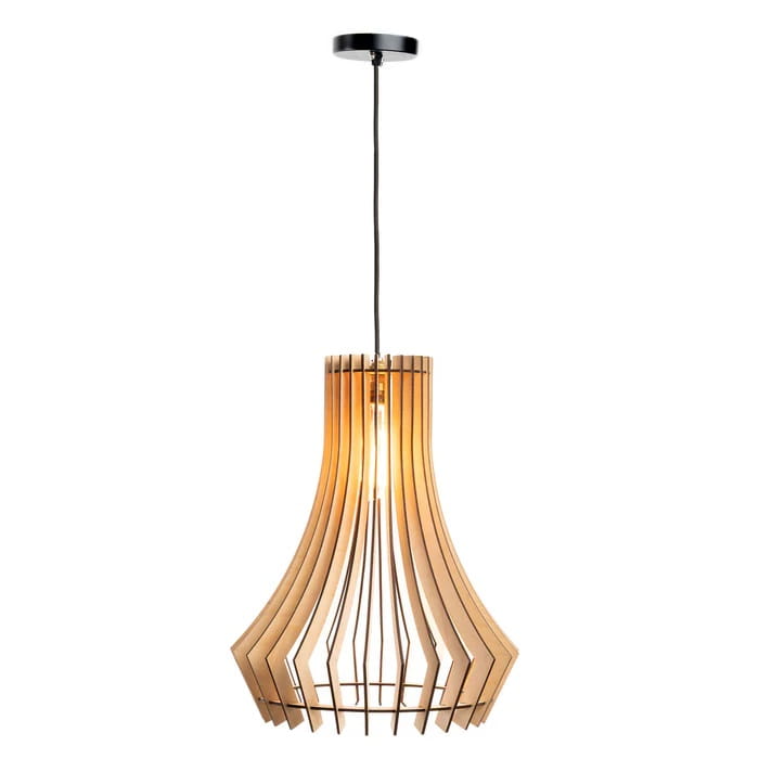 Laser Cut Modern Minimalist Wooden Pendant Lamp