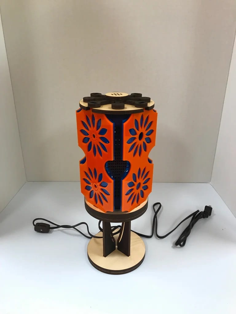 Laser Cut Lamp Color with Shadows
