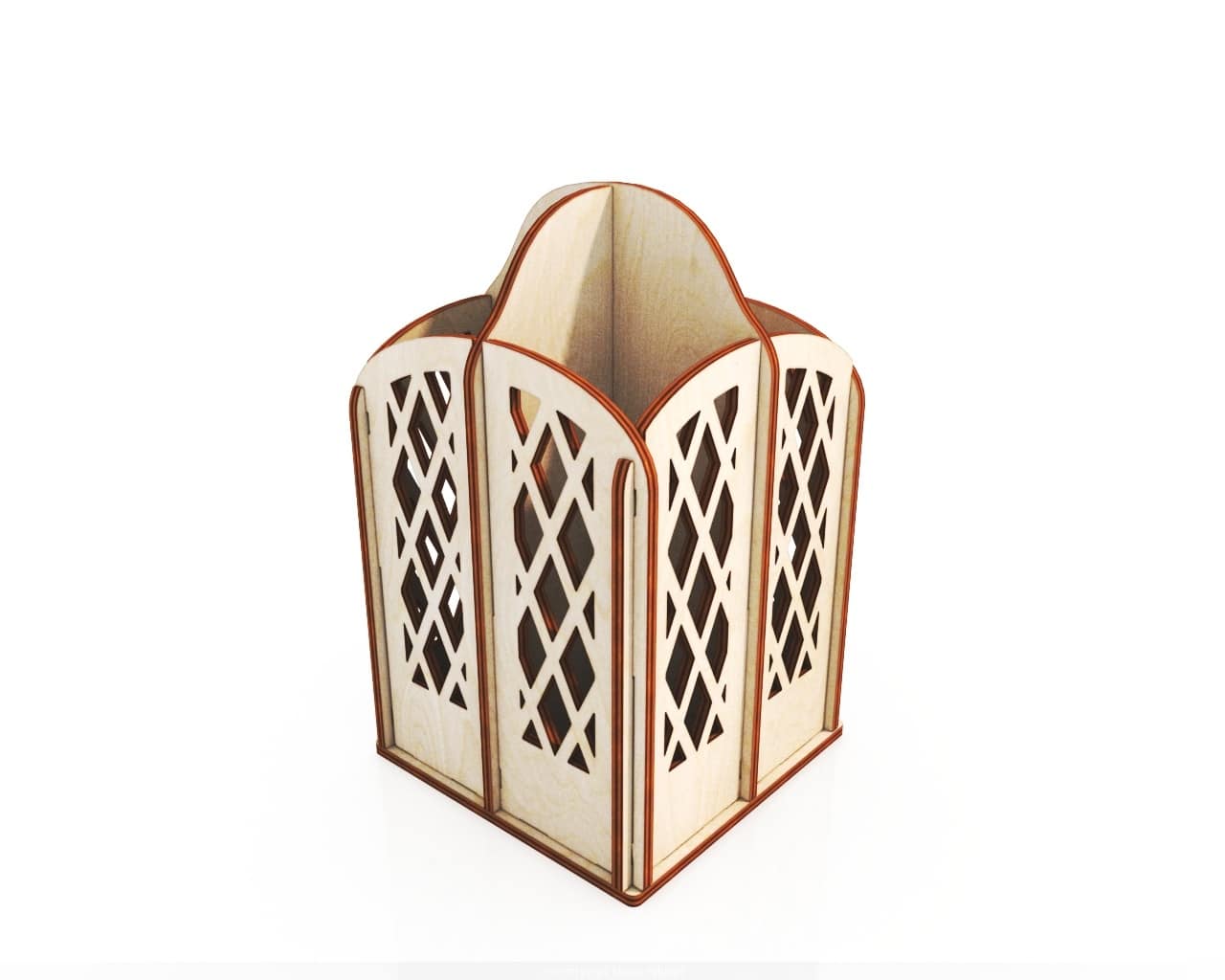 Divided Pencil and Brush Holder Organizer Laser Cut File