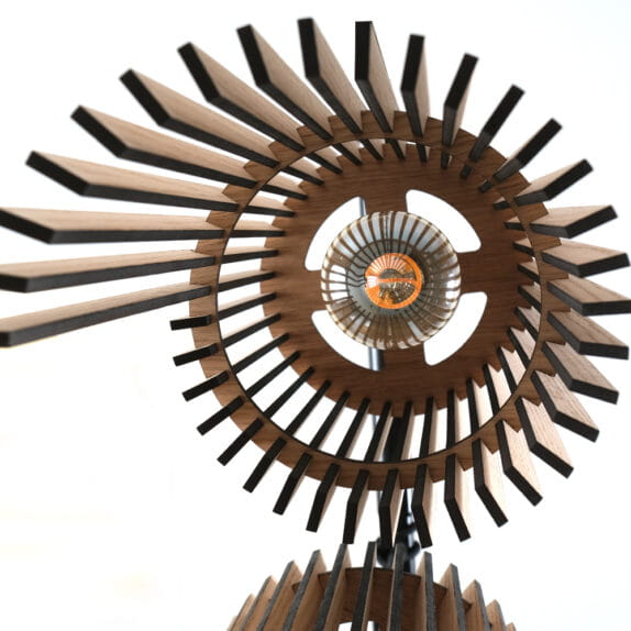 Laser Cut Wooden Twister Pendant Lamp
