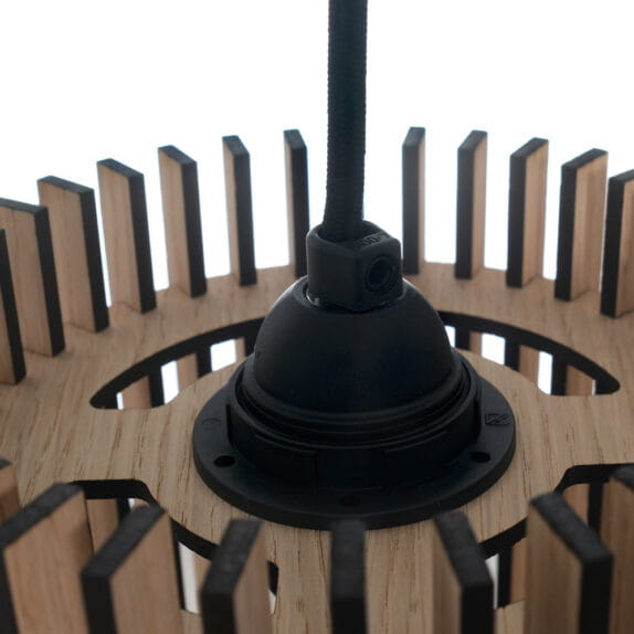 Laser Cut Wooden Twister Pendant Lamp