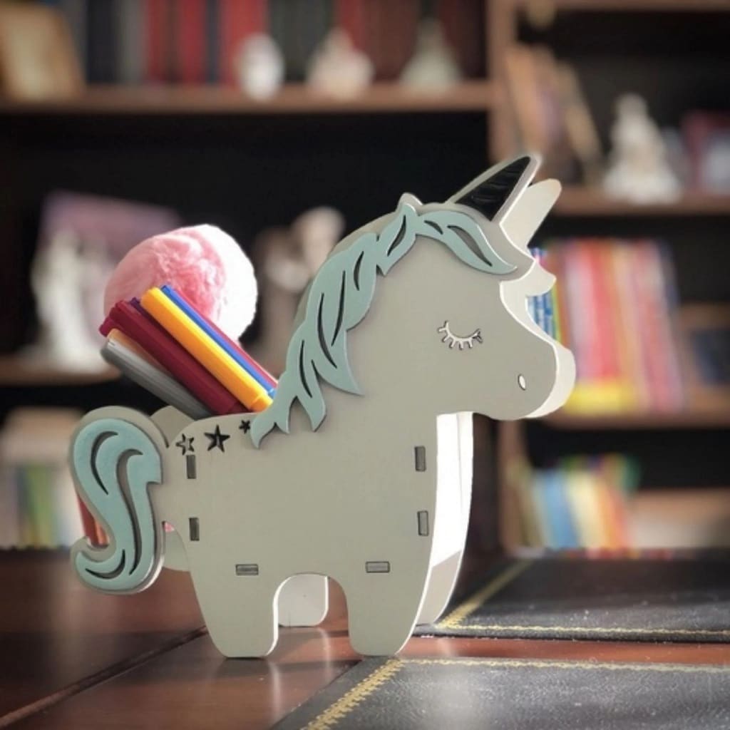 Unicorn Horse Pencil Holder Laser Cut File