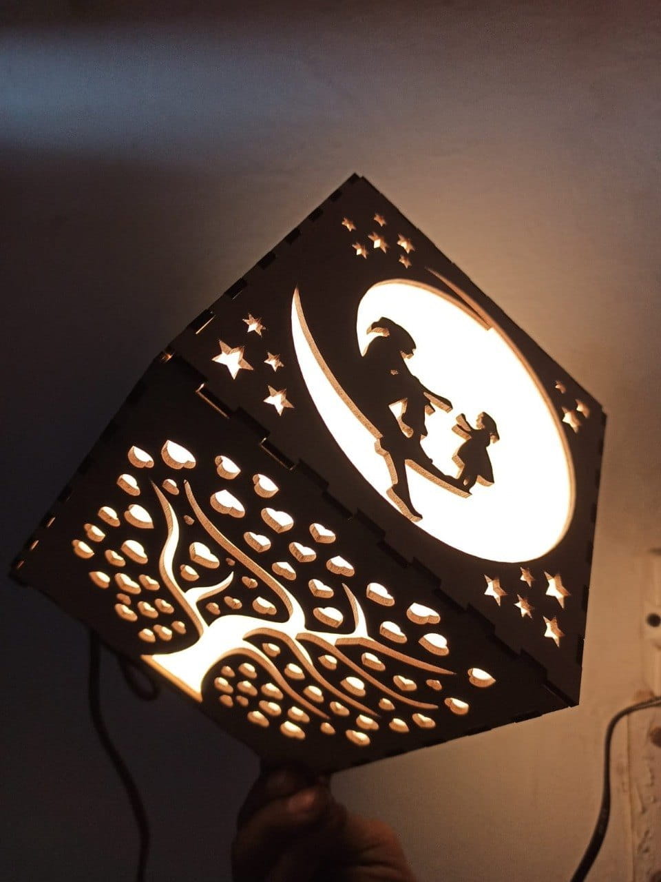 Laser Cut Tree of Life Wooden Lightbulb Box