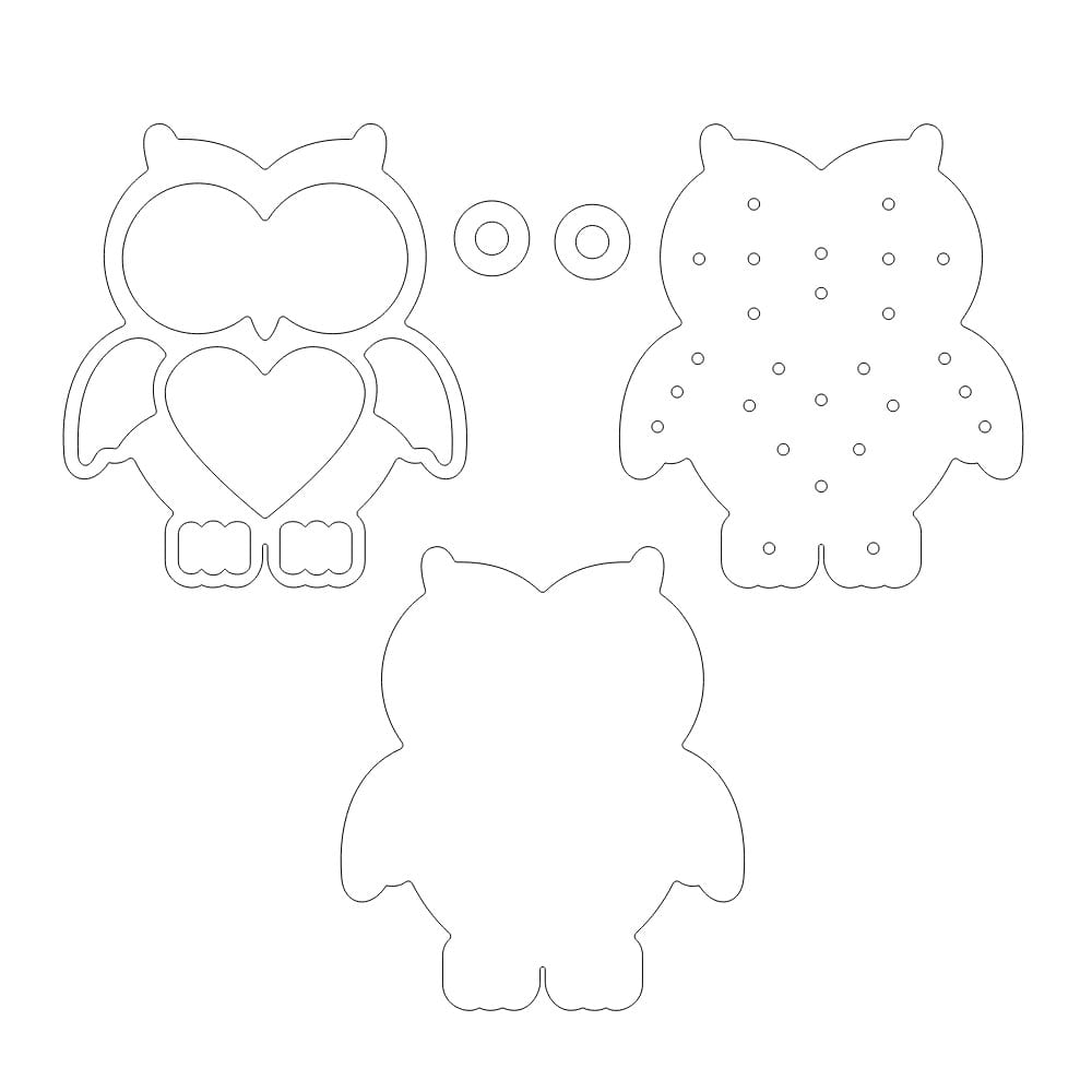 Laser Cut Wooden Owl Wall Lamp Kids Room Night Light