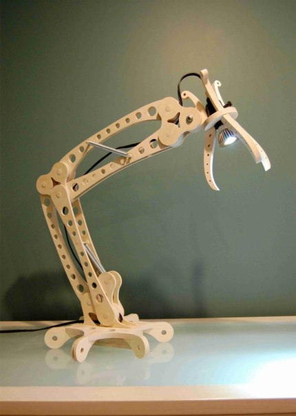 Laser Cut Woodpunk LED Desk Lamp