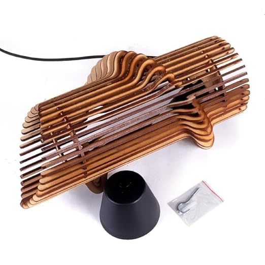 Laser Cut Wooden Spiral Pendant Light