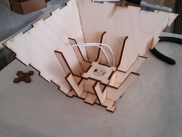Laser Cut Wooden Constellation Lamp
