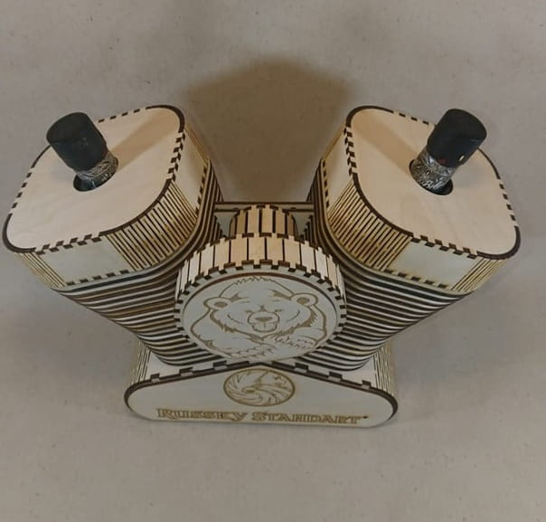 Laser Cut Harley Davidson Style Wooden Lamp