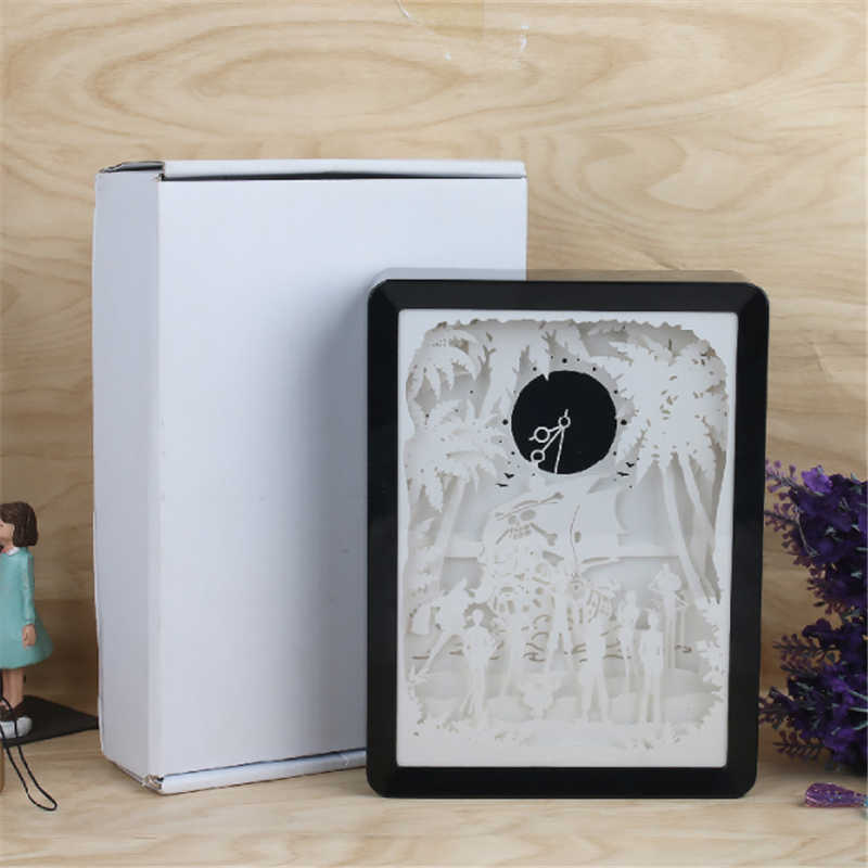 Laser Cut One Piece Themed Paper Cut Light Box