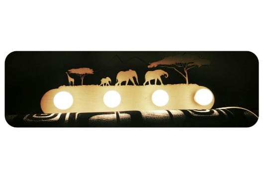 Laser Cut Nature Themed Wall Lamp