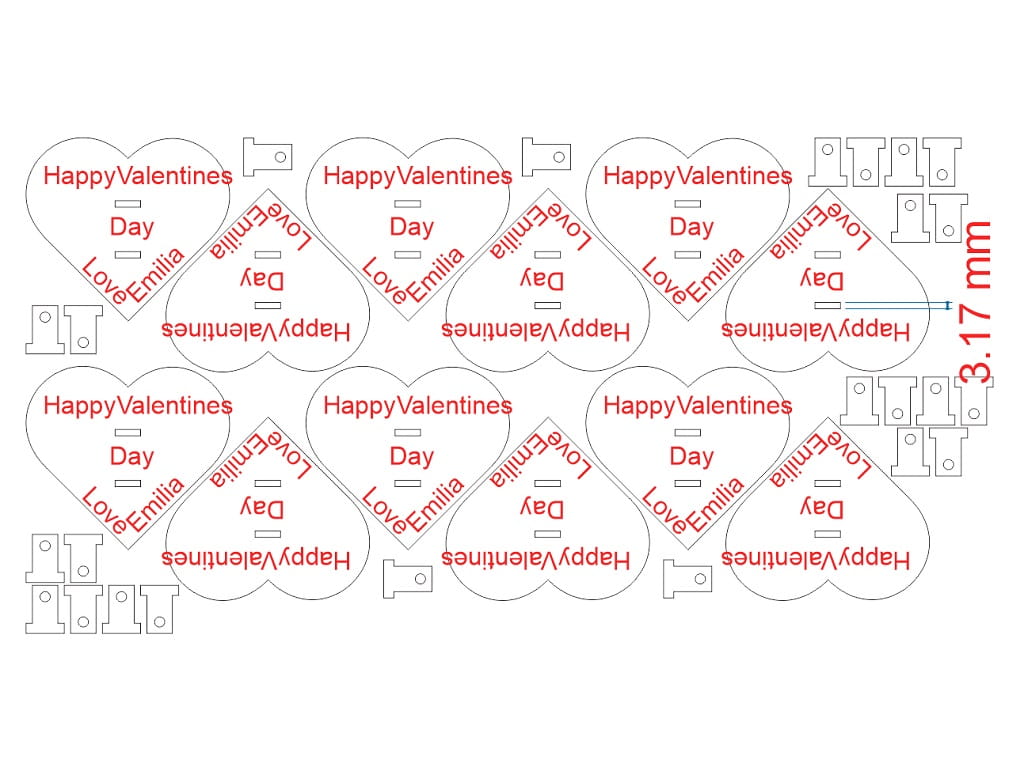 Laser Cut Wooden Valentines Day Tootsie Pop Holder