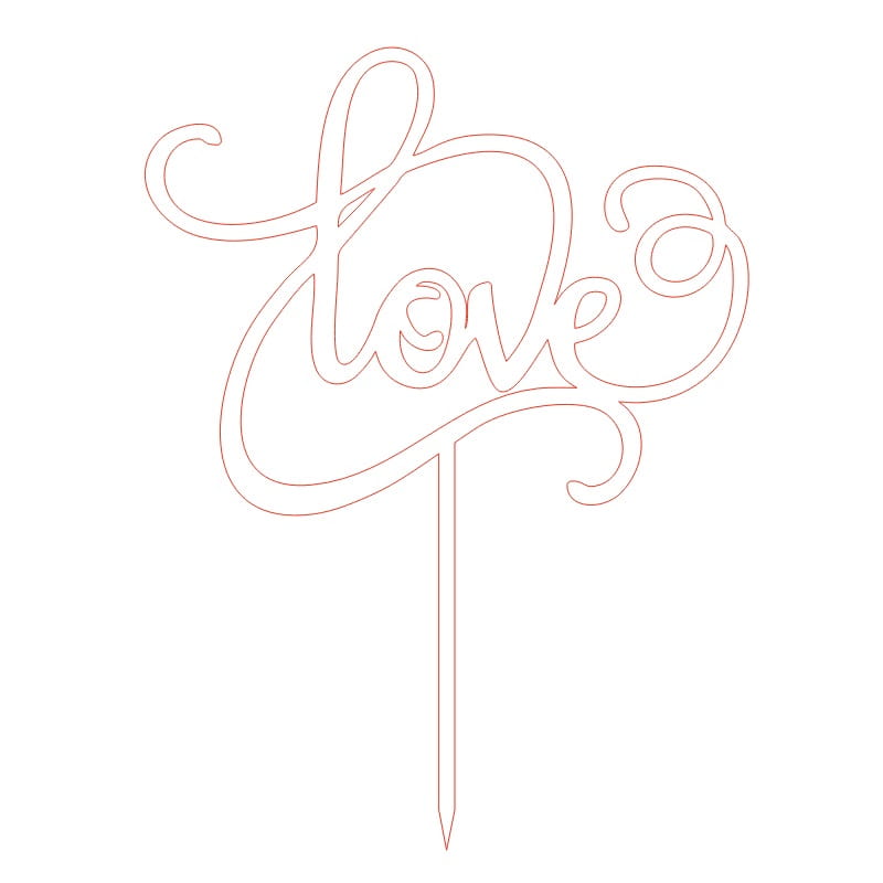 Laser Cut Love Cake Topper