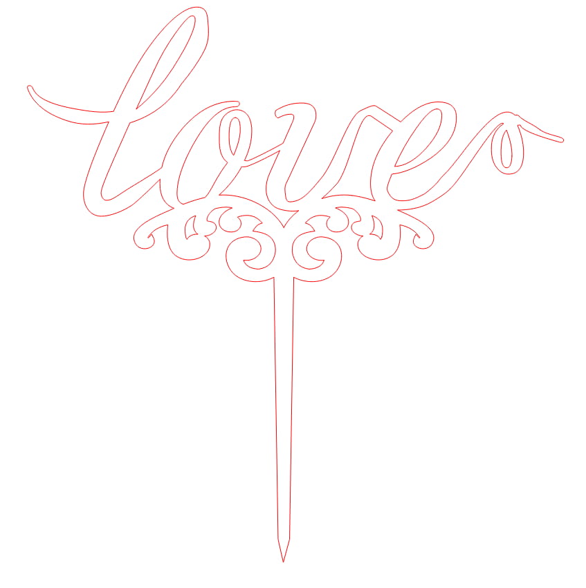 Laser Cut Lover Cake Topper for Romantic Occasions