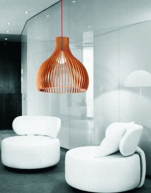 Laser Cut Modern Wooden Pendant Lamp