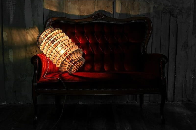 Laser Cut Unique Design Wooden Lamp