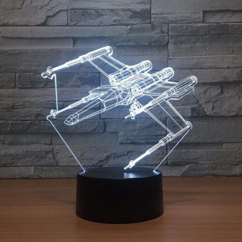 Laser Engraved Star Wars X Wing 3D Illusion Night Light