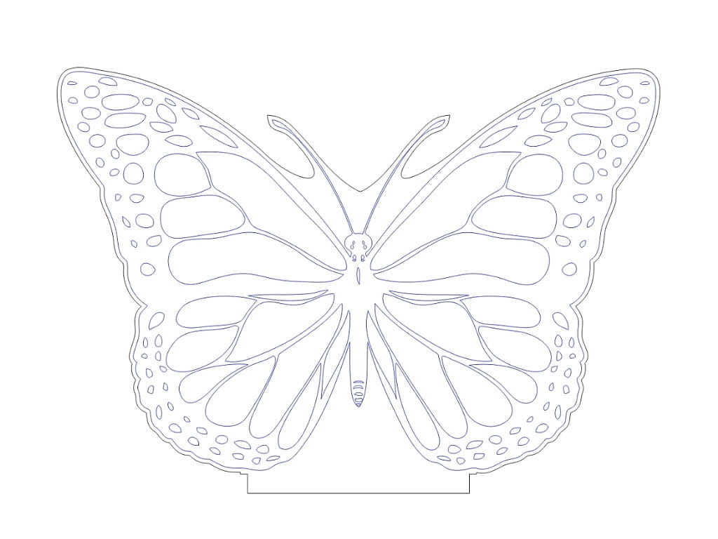 Laser Engraved Butterfly 3D Illusion LED Night Lamp