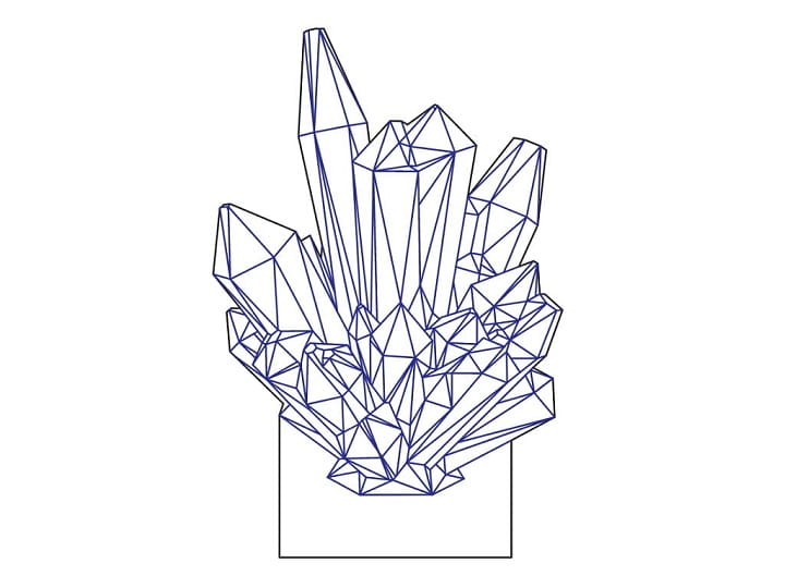 Laser Engraved Crystal Cluster 3D Illusion Night Light
