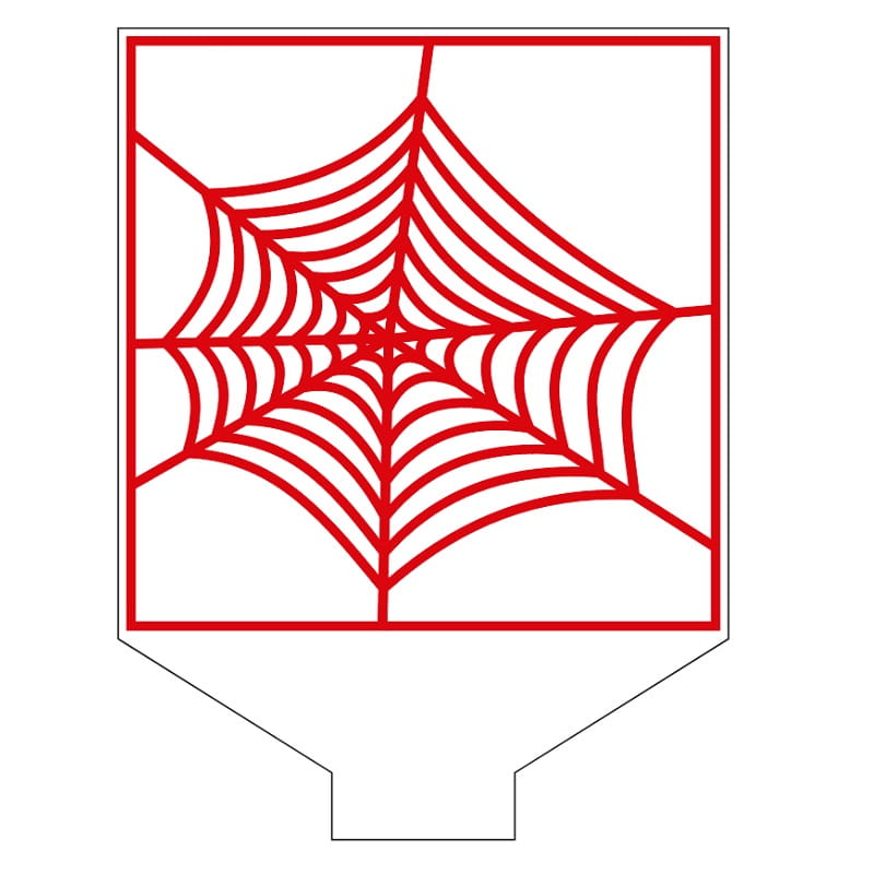 Laser Engraved Spider Web 3D Optical Illusion Lamp