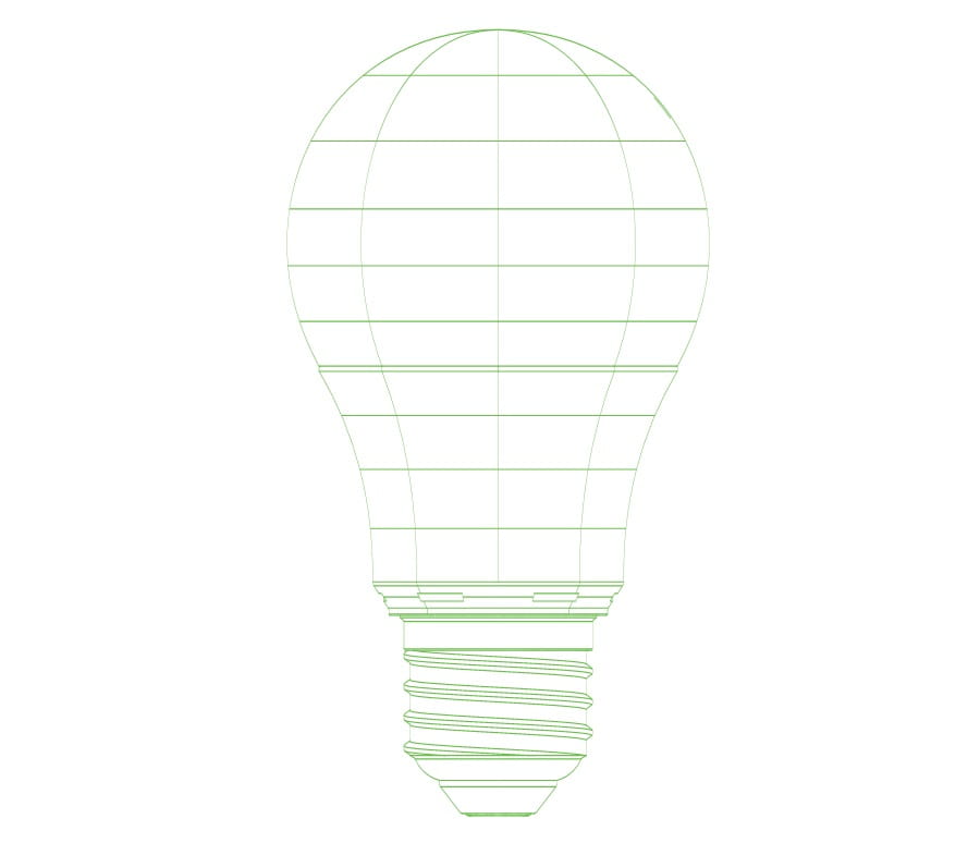 Laser Engraved Classic Light Bulb 3D Illusion Lamp