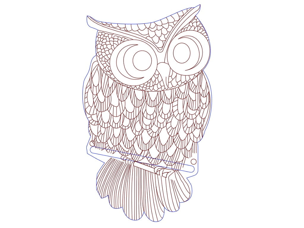 Laser Engraved Owl 3D Illusion LED Lamp