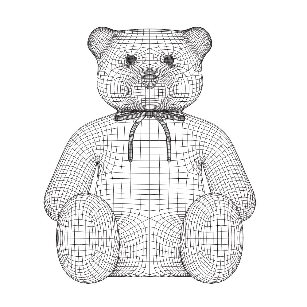 Laser Engraved Teddy Bear 3D Illusion LED Lamp