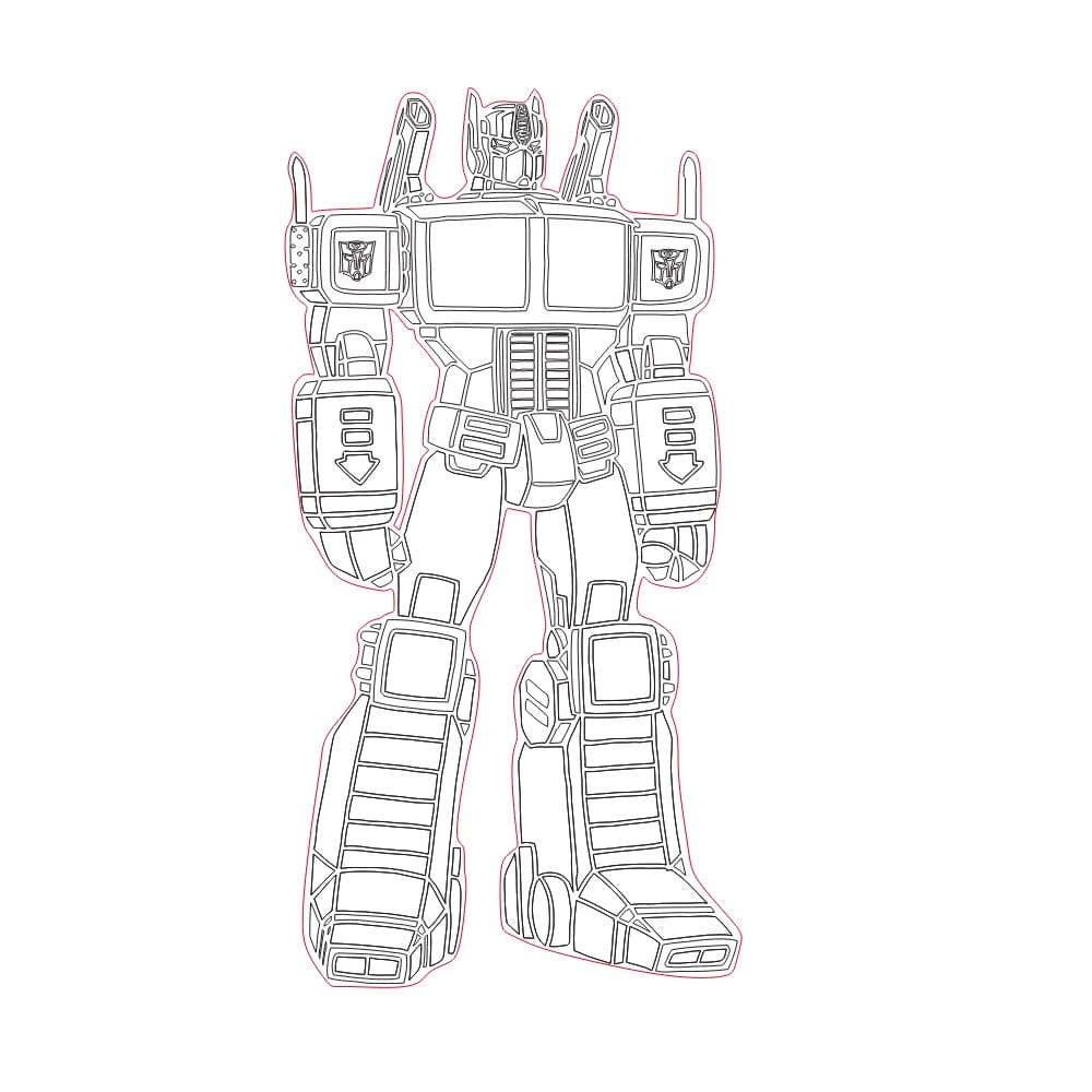 Laser Engraved Optimus Prime 3D LED Illusion Lamp