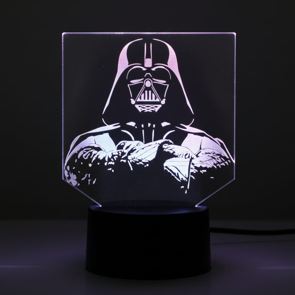 Laser Engraved Star Wars Darth Vader 3D Acrylic Night Light