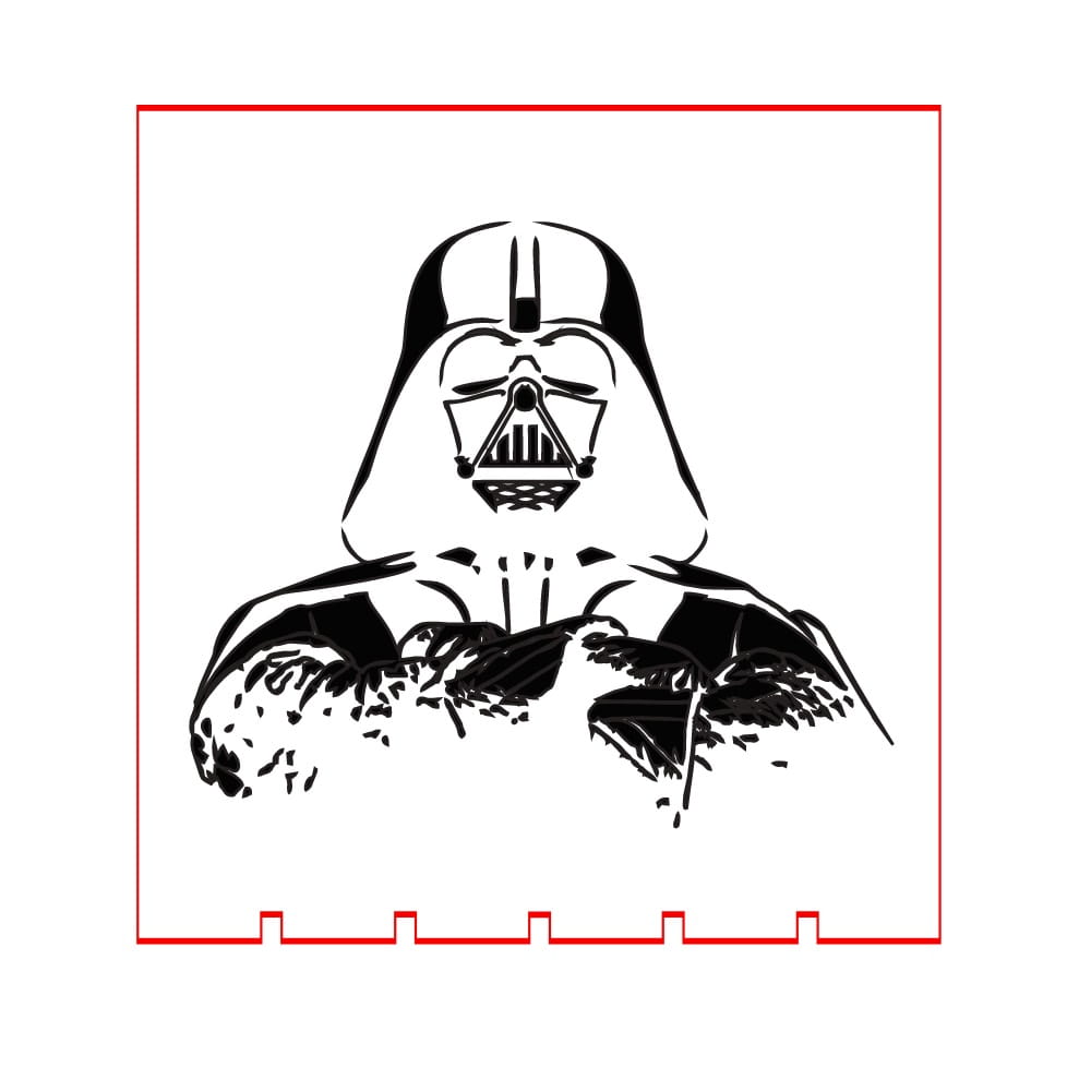 Laser Engraved Star Wars Darth Vader 3D Acrylic Night Light