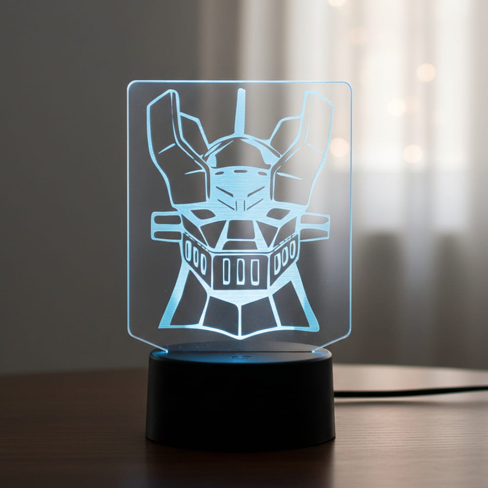 Laser Engraved Mazinger Z Robot 3D Illusion Lamp