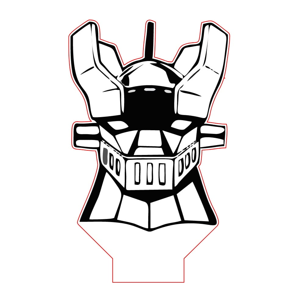 Laser Engraved Mazinger Z Robot 3D Illusion Lamp