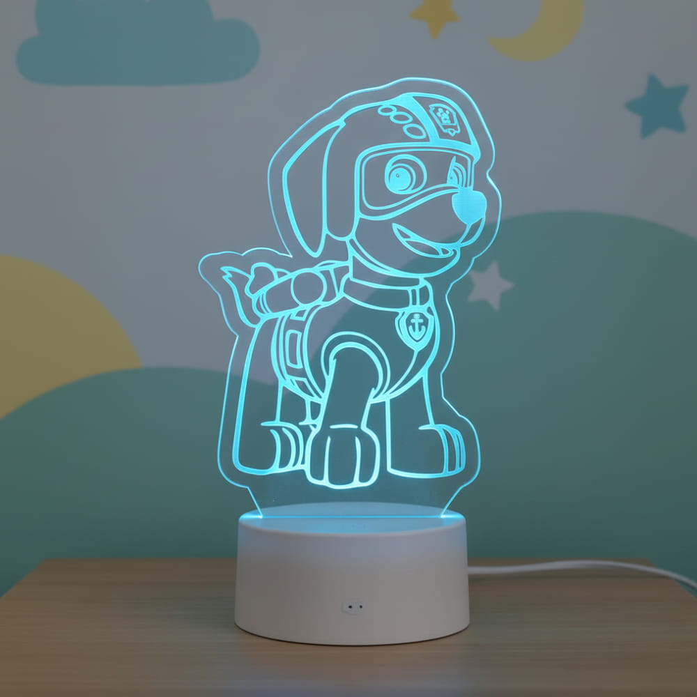 Laser Engraved Paw Patrol Zuma 3D LED Night Light