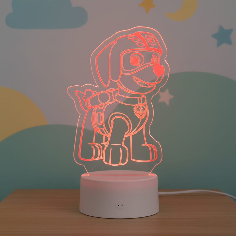 Laser Engraved Paw Patrol Zuma 3D LED Night Light