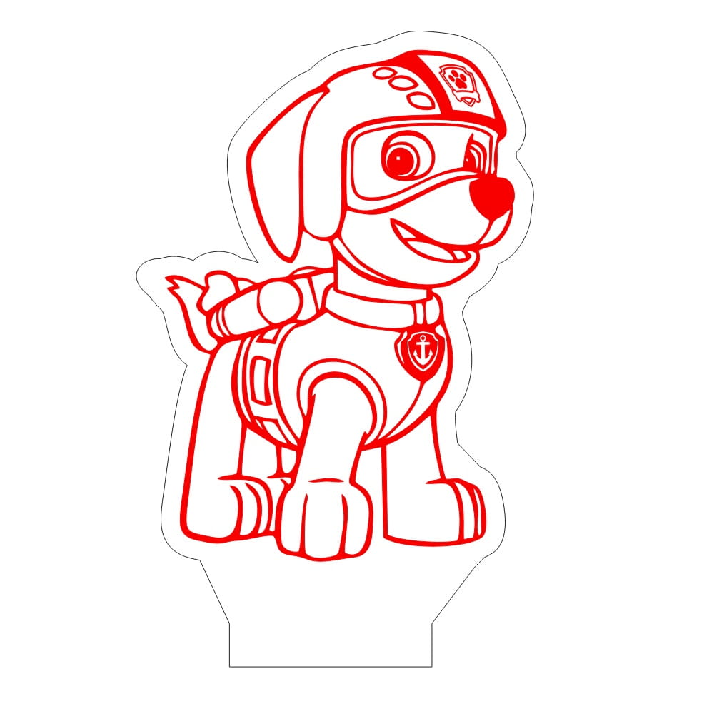 Laser Engraved Paw Patrol Zuma 3D LED Night Light