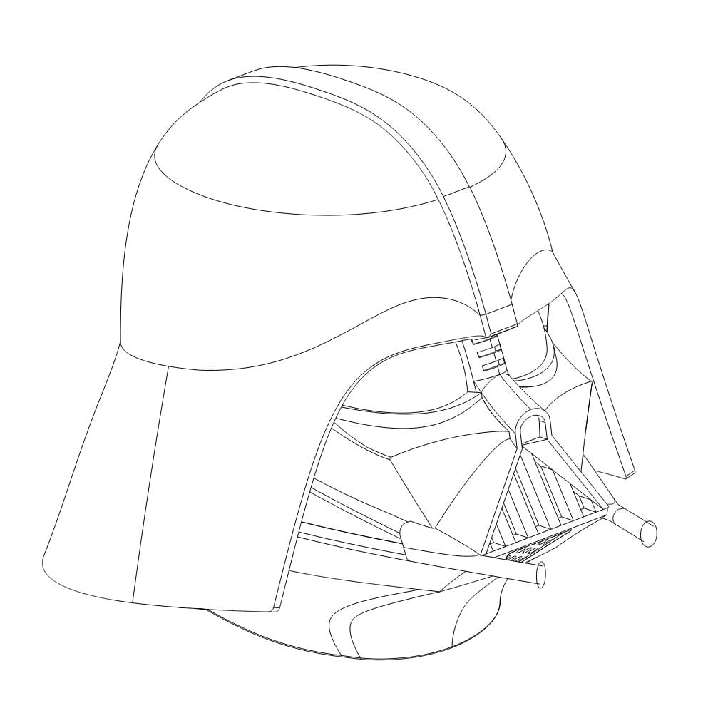 Laser Engraved Star Wars Darth Vader Helmet 3D Illusion Lamp