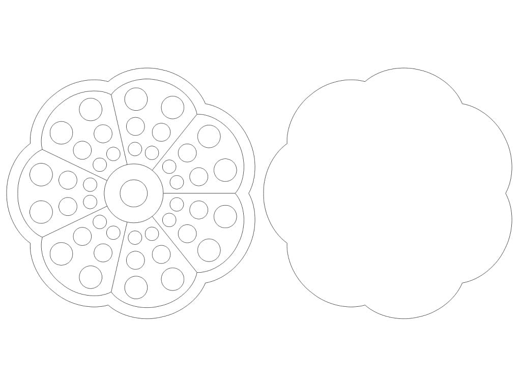 Laser Cut Wooden Seven Flower Sorter Toy